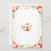 Floral Waterverf Eerste Heilige Communauteit Uitno Kaart (Achterkant)