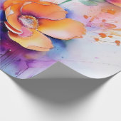 Floral Waterverf Elegance Cadeaupapier (Hoek)