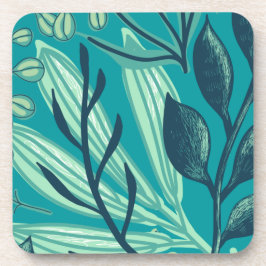 Floral  Waterverf Elegant Bier Onderzetter