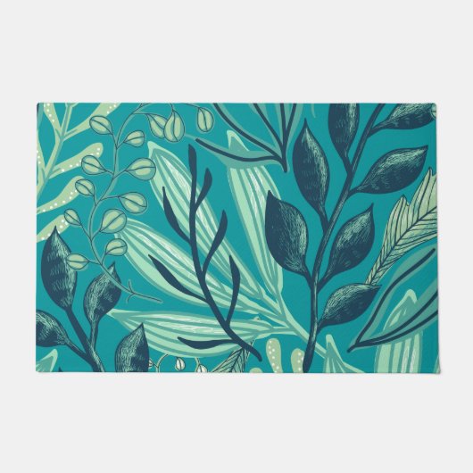 Floral Waterverf Elegant Deurmat (Voorkant)