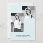 Floral waterverf elegant foto afstuderen aankondiging (Achterkant)