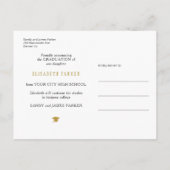 Floral waterverf elegant foto afstuderen aankondigingskaart (Achterkant)