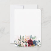 Floral Waterverf Elegant Modern Wedding Save The Date (Achterkant)