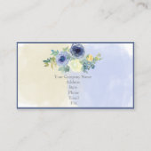 Floral Waterverf Elegant Monogram Visitekaartje (Achterkant)