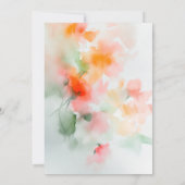Floral Waterverf Elegant Romantisch Botanisch Save The Date (Achterkant)
