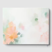 Floral Waterverf Elegant Romantisch Luxe Huwelijk Gastenboek (Achterkant)