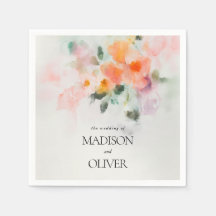 Floral Waterverf Elegant Romantisch Luxe Huwelijk