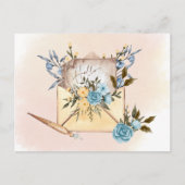 Floral Waterverf Envelope Hallo Greeting Briefkaart (Voorkant)
