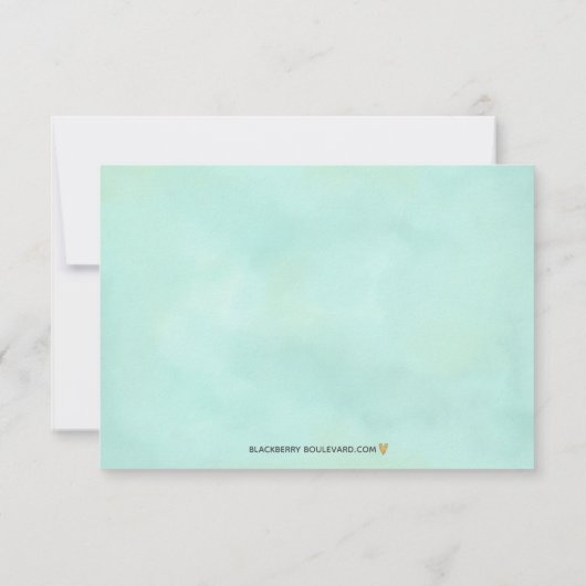 Floral Waterverf Flat Bedankt (Achterkant)