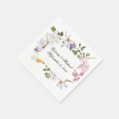 Floral Waterverf Floral Napkins Servet (Hoek)