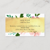 Floral Waterverf Foil Visitekaartje (Achterkant)