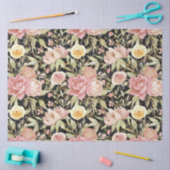 Floral Waterverf Garden Gold Black Ontkoppeling Tissuepapier (Craft)
