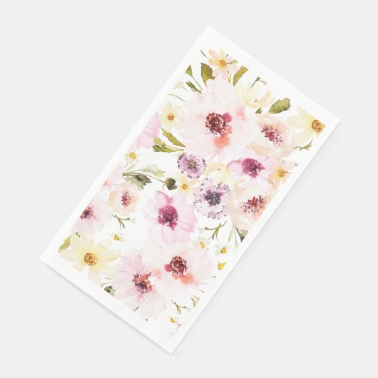 Floral Waterverf Gastendoek Servet (Hoek)