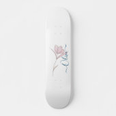 Floral Waterverf gepersonaliseerd skateboard - Cus (Voorkant)