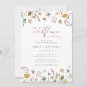 Floral Waterverf Girl Baby shower Kaart (Voorkant)