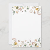 Floral Waterverf Girl Baby shower Kaart (Achterkant)