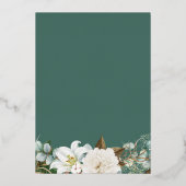 Floral Waterverf Graduation Party Folie Uitnodiging (Achterkant)