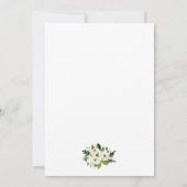 Floral Waterverf Green Gold Wedding Invitation B Kaart (Achterkant)