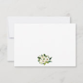 Floral Waterverf Green White Wedding RSVP (Achterkant)