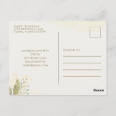 Floral Waterverf Greenery Peony Vrijgezellenfeest Briefkaart (Achterkant)