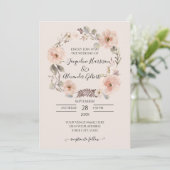 Floral Waterverf greenery rustic botanical blush (Staand voorkant)