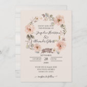 Floral Waterverf greenery rustic botanical blush (Voorkant / Achterkant)