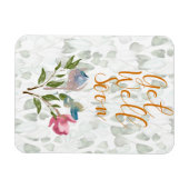 Floral Waterverf Haal snel Kaart Magneet (Horizontaal)