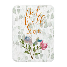 Floral Waterverf Haal snel Kaart Magneet