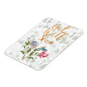 Floral Waterverf Haal snel Kaart Magneet (Linkerzijde)