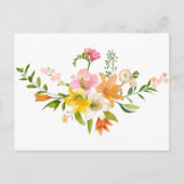 Floral Waterverf Hallo Lily Flowers Briefkaart (Voorkant)