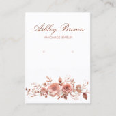 Floral Waterverf Handgemaakte Sieraden Oorbel Disp Visitekaartje (Voorkant)