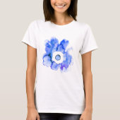 Floral waterverf handgetekende abstracte art T-Shi T-shirt (Voorkant)