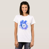 Floral waterverf handgetekende abstracte art T-Shi T-shirt (Voorkant volledig)