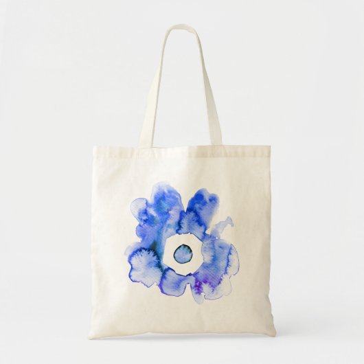 Floral waterverf handgetekende abstracte canvas ta tote bag (Voorkant)