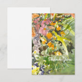 Floral Waterverf Hartelijk dank Bedankkaart (Voorkant / Achterkant)