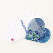 Floral Waterverf Heart Shaped Spiral Notitieboek (Binnen)