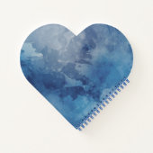 Floral Waterverf Heart Shaped Spiral Notitieboek (Achterkant)