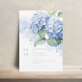 Floral Waterverf Hydrangea bruiloft uitnodiging