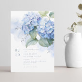 Floral Waterverf Hydrangea bruiloft uitnodiging