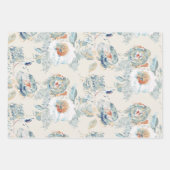 Floral Waterverf Hydrangea Decoupage Inpakpapier Vel (Voorkant)