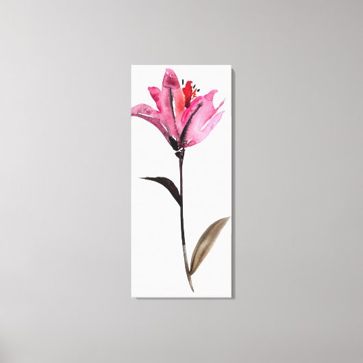 Floral Waterverf II Canvas Afdruk (Voorkant)