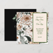 Floral Waterverf & Ink Wedding Uitnodiging (Voorkant / Achterkant)