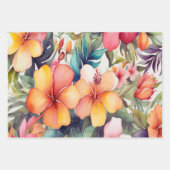 Floral Waterverf inpakvellen Inpakpapier Vel (Voorkant 3)