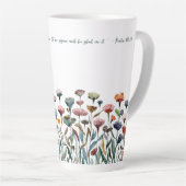 Floral Waterverf Inspirerend Quote Schrift Latte Mok (Rechterhoek)