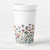 Floral Waterverf Inspirerend Quote Schrift Latte Mok (Voorkant)