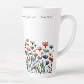 Floral Waterverf Inspirerend Quote Schrift Latte Mok (Rechts)