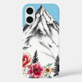 Floral Waterverf iPhone 16 Hoesje