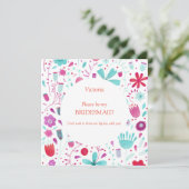 Floral Waterverf is mijn Bridesmaid Kaart (Staand voorkant)