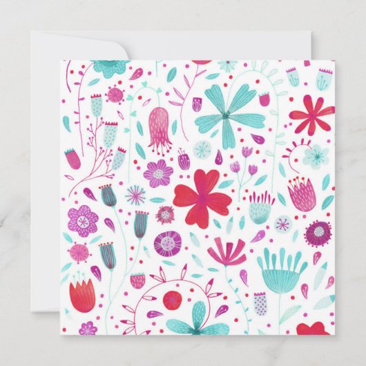 Floral Waterverf is mijn Bridesmaid Kaart (Achterkant)