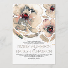  Floral Waterverf Ivory Cream Fall Wedding